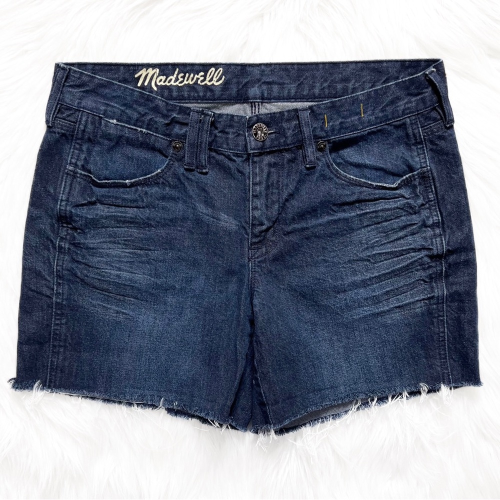 Madewell Distressed Fringe Hem Cutoff Denim Jean Shorts 26